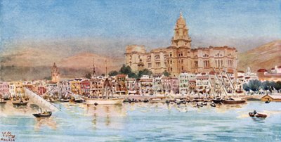 Malaga, view from the harbour by William Wiehe Collins