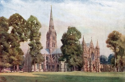 Salisbury, the Cathedral by William Wiehe Collins