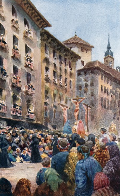 Saragossa, Easter Procession by William Wiehe Collins