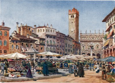 Verona, the Market Place by William Wiehe Collins