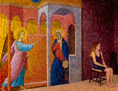 Annunciation with Seated Girl by William Wilkins