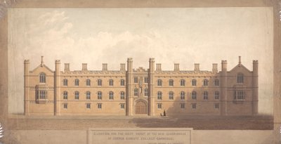 Elevation for the West Front of the New Quadrangle of Corpus Christi College, Cambridge by William Wilkins