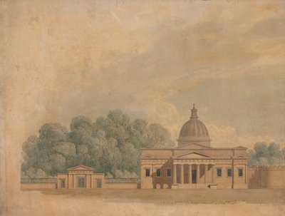 Elevation of a Proposed Building for Downing College, Cambridge by William Wilkins