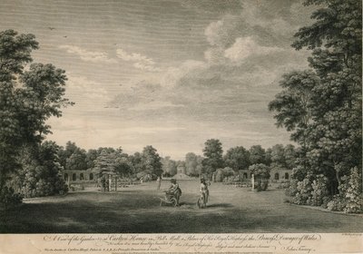 A View of the Garden at Carlton House in Pall Mall, a Palace of Her Royal Highness the Princess Dowager of Wales by William Woollett