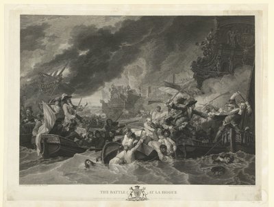 The Battle at La Hogue, 1692 by William Woollett