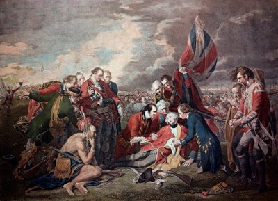 The Death of General James Wolfe at the Battle of Quebec City by William Woollett