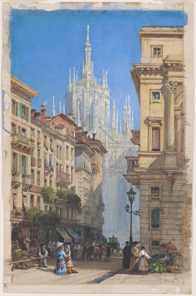 The Duomo in Milan from a Side Street by William Wyld