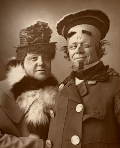 Harry Nicholls and Herbert Campbell, British actors the Queen and the King by William and Daniel Downey