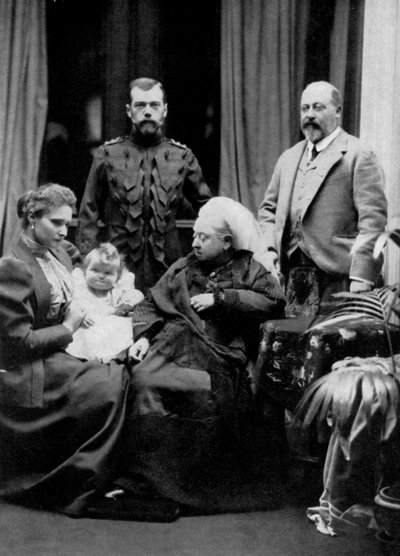 Russian and British Royal Families at Balmoral, Scotland, 29th September 1896 by William and Daniel Downey