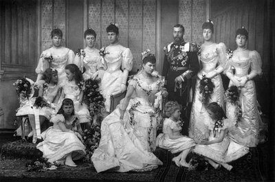 The Duke and Duchess of York and Bridesmaids, 1893 by William and Daniel Downey