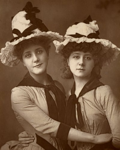 Two Roses, Maude Millett and Annie Hughes, British actresses, 1888 by William and Daniel Downey