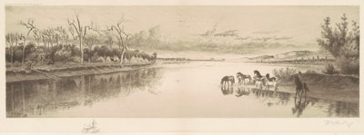 Untitled (Native American Camp) by William de la Montagne Cary