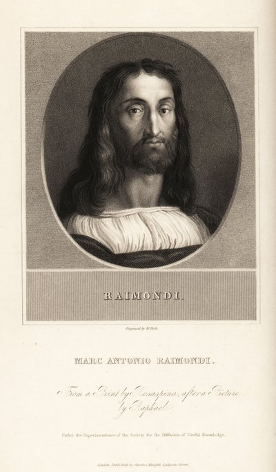 Portrait of Marcantonio Raimondi by William the Younger Holl