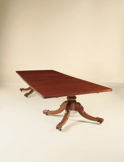 Irish George IV Twin-Pedestal Dining Table by Williams and Gibton (attr. to) Mack