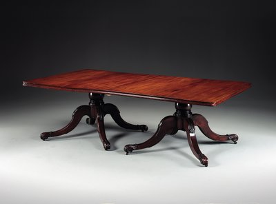 Irish George IV Two-Pedestal Dining Table by Williams and Gibton (attr. to) Mack
