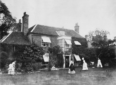 Croquet on the Lawn at Elm Lodge, Streatley, c.1870s by Willoughby Wallace Hooper