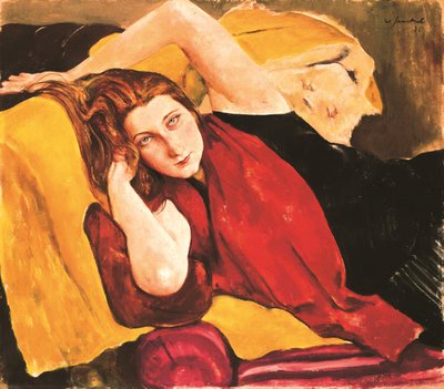 Portrait of a Girl with Red Scarf by Willy Jaeckel