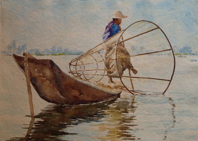 Leg rower, Inle Lake by Wilson Clive