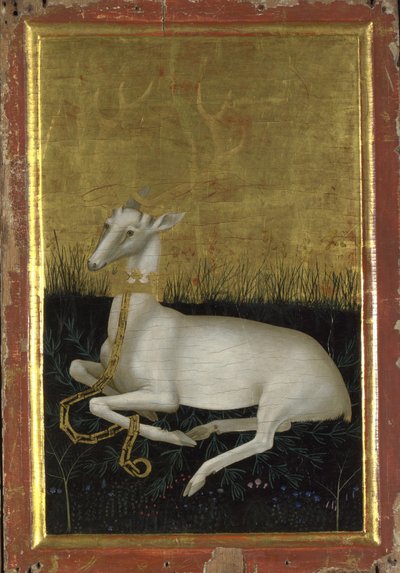 A White Hart Chained with a Crown Around Its Neck (detail) by Wilton Master