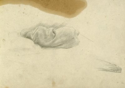Study for sleeping woman for Santissima Trinita, c.1924-30 by Winifred Knights