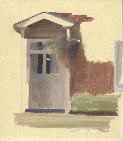 The Front Door of Line Holt Farm House by Winifred Knights