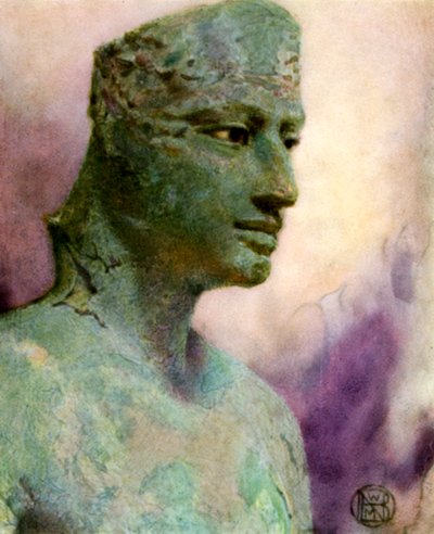 Head of a Bronze Statue of Pepy I, Ancient Egyptian Pharaoh, 24th-23rd century BC, 1926 by Winifred Mabel Brunton