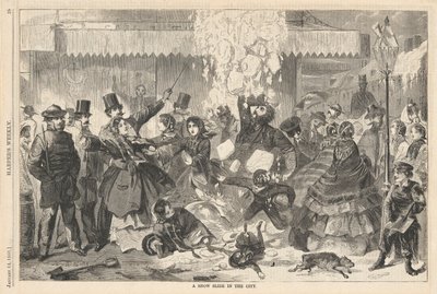 A Snow Slide in the City, from Harper by Winslow Homer