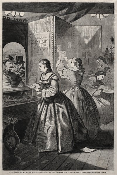 Any Thing for Me, If You Please - Post-Office of the Brooklyn Fair in Aid by Winslow Homer