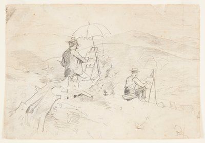 Artists Sketching in the White Mountains by Winslow Homer