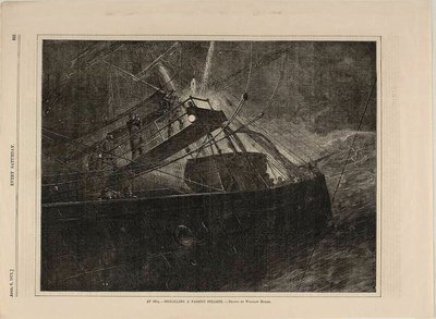 At Sea—Signalling a Passing Steamer by Winslow Homer