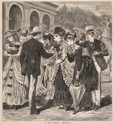 At the Spring: Saratoga, from Hearth and Home, August 28, 1869 by Winslow Homer