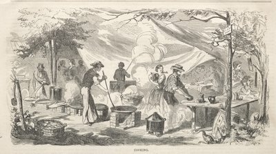 Camp Meeting Sketches: Cooking by Winslow Homer
