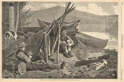 Camping Out in the Adirondack Mountains, from Harper by Winslow Homer