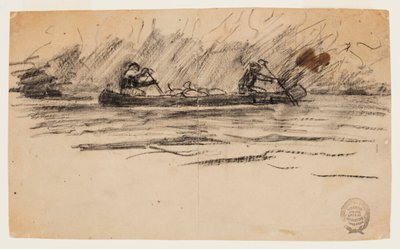 Canoe with Two Men by Winslow Homer