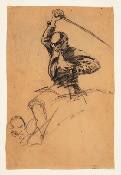 Cavalry Soldier with Sword on Horseback by Winslow Homer