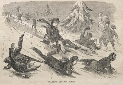 Coasting Out of Doors by Winslow Homer