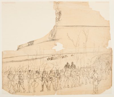 An Infantry Column on the March, 1862 by Winslow Homer