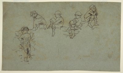 Five Sketches of Young Boys, ca. 1872 by Winslow Homer