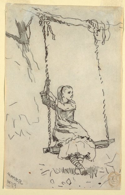 Girl on a Swing, 1879 by Winslow Homer