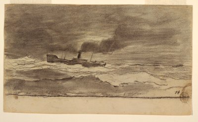 Seascape with Fishing Trawler, Cullercoats, England, 1881-82 by Winslow Homer