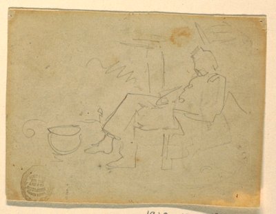 Seated Soldier, 1862 by Winslow Homer