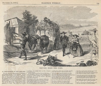 Driving Home the Corn, from Harper by Winslow Homer