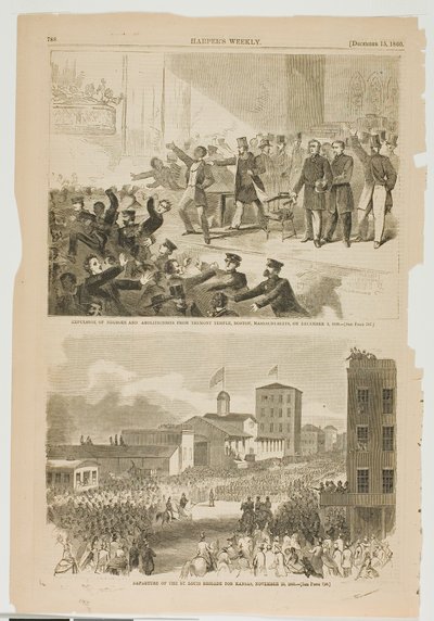 Expulsion of African Americans and Abolitionists from Tremont Temple, Boston, Massachusetts on December 3, 1860 by Winslow Homer