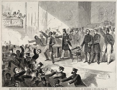Expulsion of black people and Abolitionists from Tremont Temple, Boston, Massachusetts by Winslow Homer