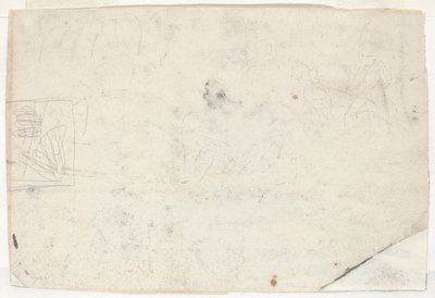 Figure on Horseback and Other Studies (verso) by Winslow Homer