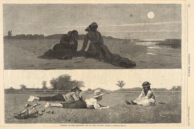 Flirting on the Sea-Shore and on the Meadow, from Harper by Winslow Homer