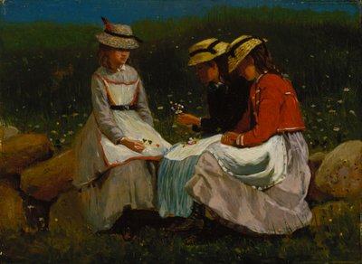 Girls in a Landscape by Winslow Homer