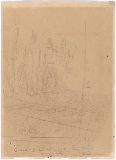 Grant and Lincoln at City Point, Virginia by Winslow Homer