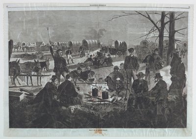 Halt of a Wagon-train, from Harper