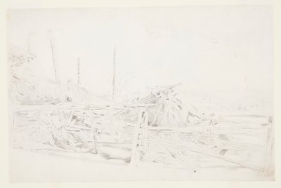 Haystack and Rail Fence by Winslow Homer